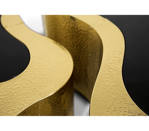 Wave Hammered Brass Center Table by Boca do Lobo – view 4