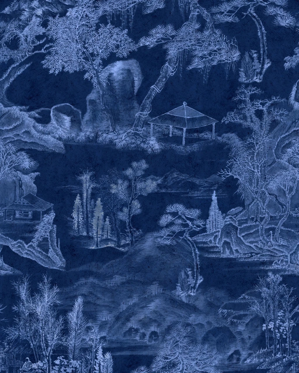 Asian Scenery wallpaper by Natty & Polly, styled in an interior